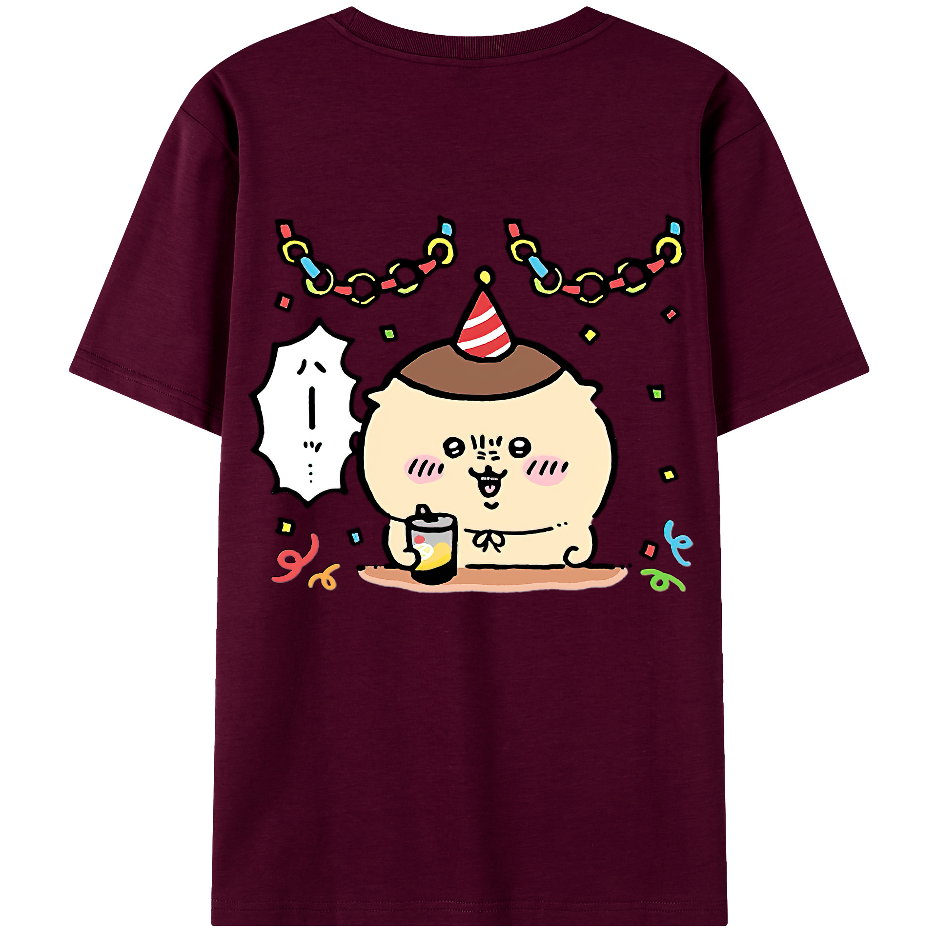 （画像用） ちいかわ くりまんじゅう Chii-kawa kuri manjū レディース半袖Tシャツ(バックプリント)
